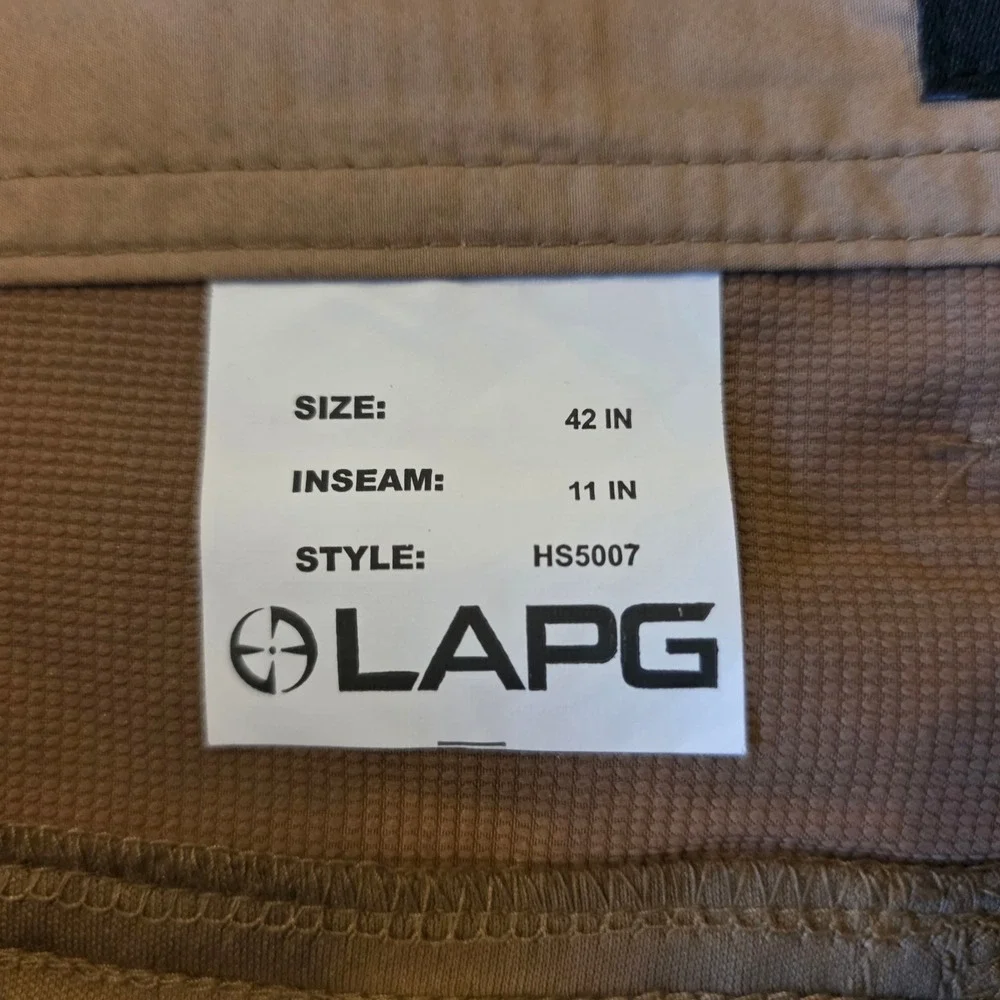 LA Police Gear LAPG Vapor EDC Wicking Shorts Brown Mens 42 HS5007 Cargo Tactical